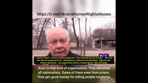 Mariupol residents talk about how Azov killed civilians