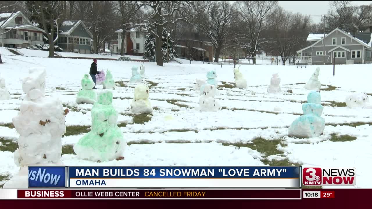 UNO student builds 84 snowmen