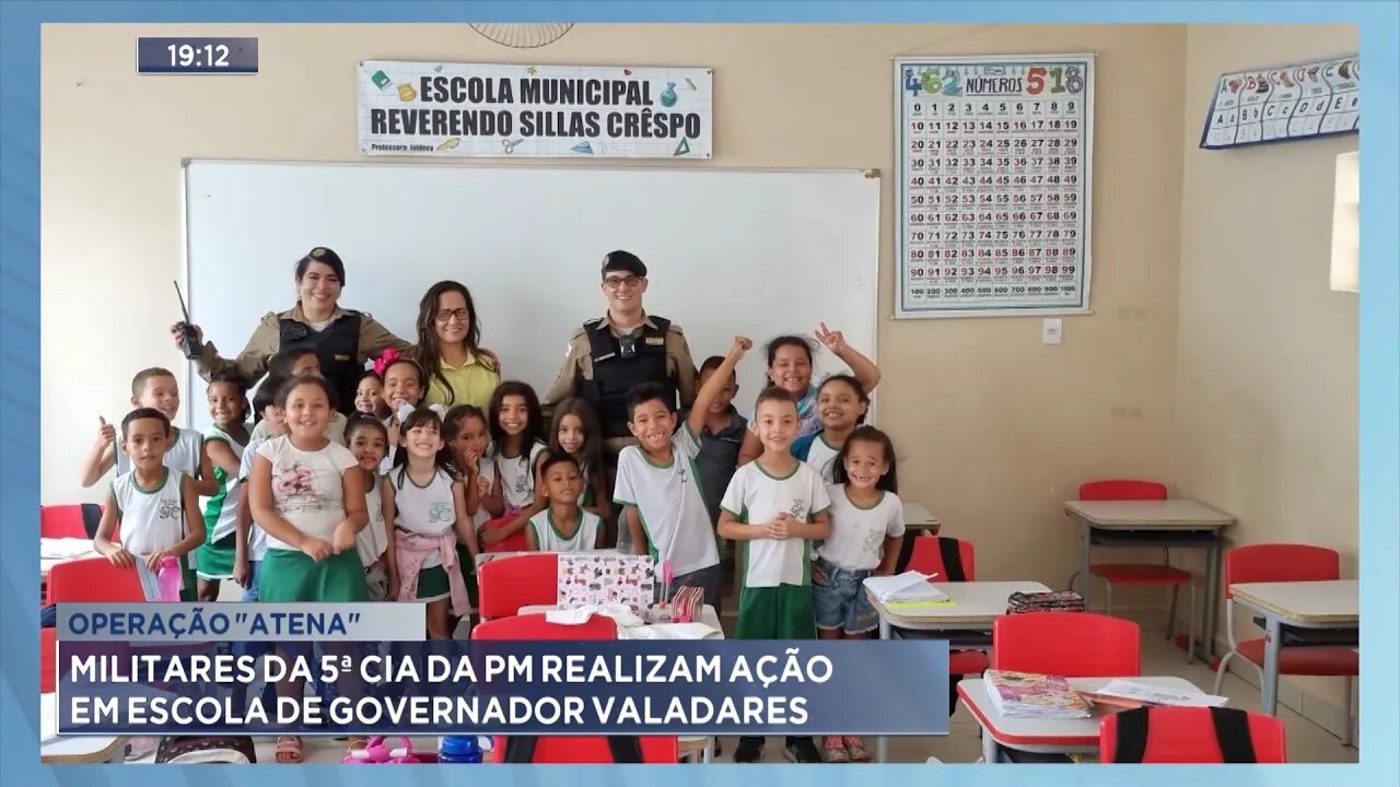 Operação Atena: Militares da 5ª Cia da PM Realizam Ação em Escola de Governador Valadares.