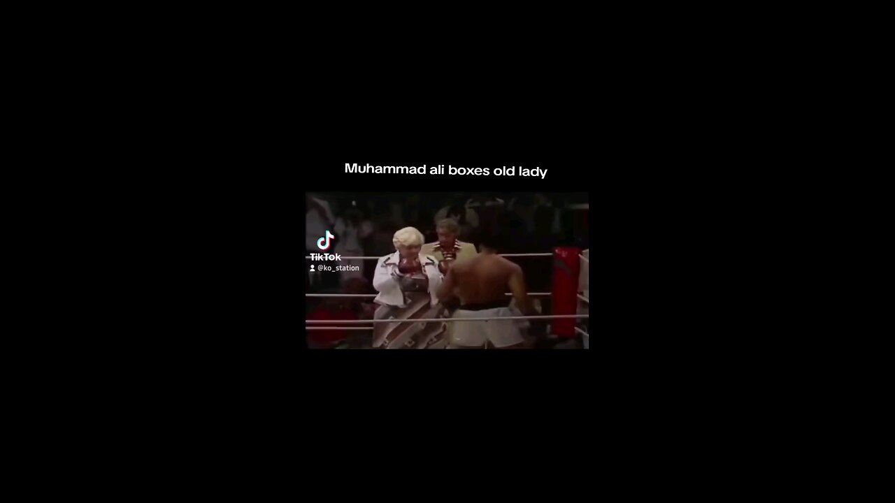 Muhammad ali boxing a old lady