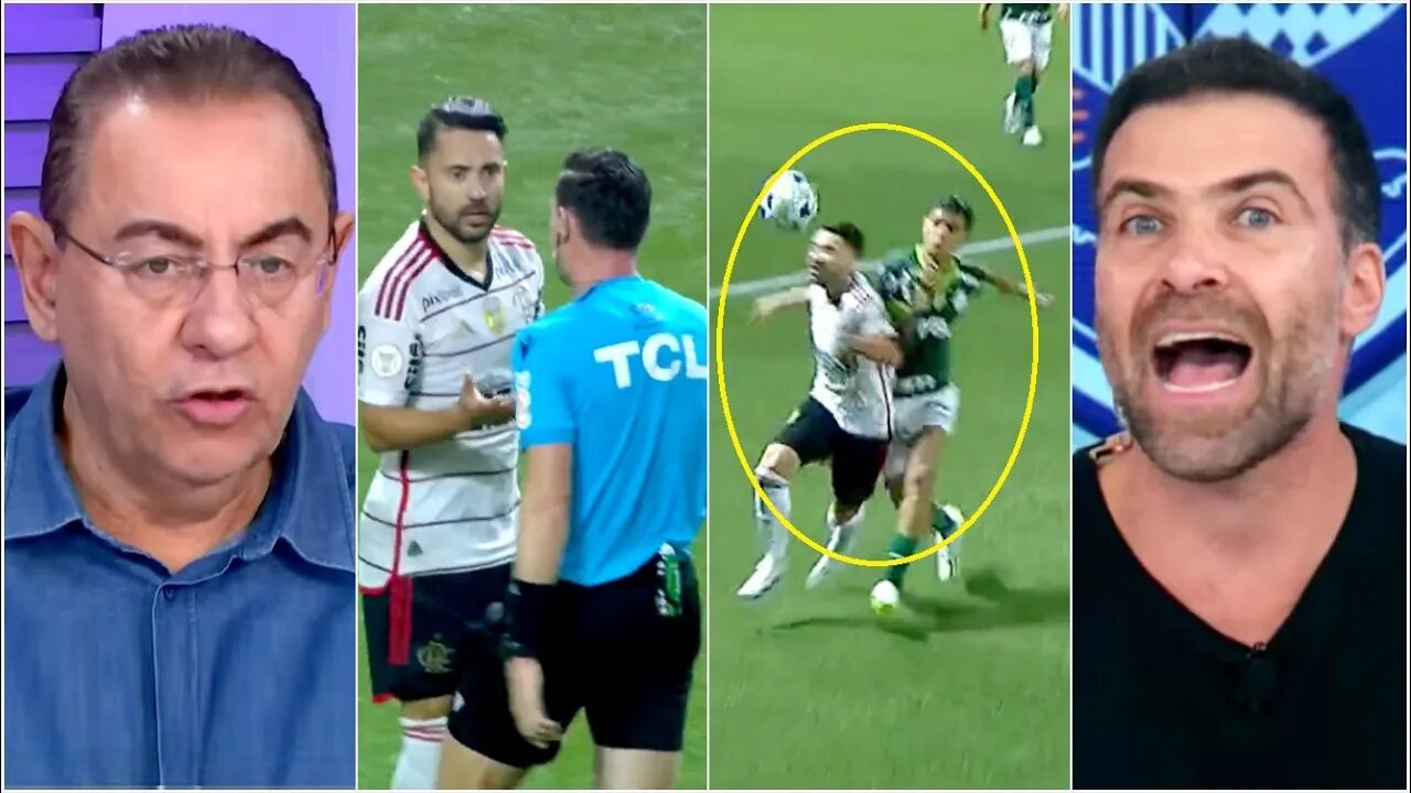 "ISSO AÍ FOI PÊNALTI, pô! O 'SISTEMA' tava DORMINDO?" O Flamengo foi PREJUDICADO contra o Palmeiras?