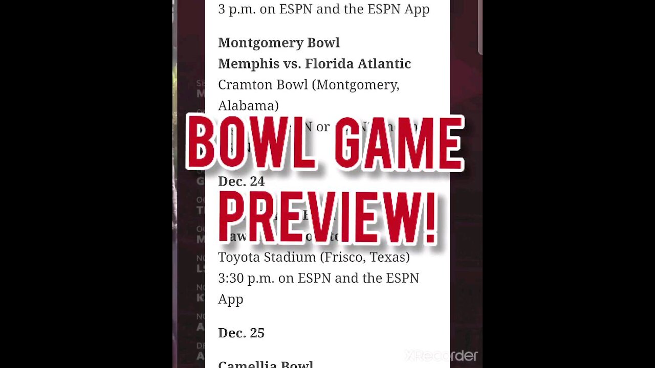 2020/21 BOWL GAMES PREVIEW