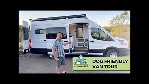 Adventure-Ready Camper Van with Dog Kennel and Expandable bed: Ford Transit AWD Build | Minnesota