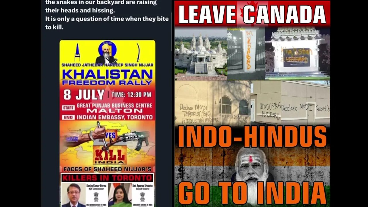 Indo-Hindu Chandra arya called to eliminate all canadian Sikhs