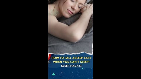 How to fall asleep fast when you can’t sleep! Sleep hacks!