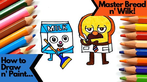 How to draw and paint Master Bread and Wilk: Your Favorite Characters in Minutes