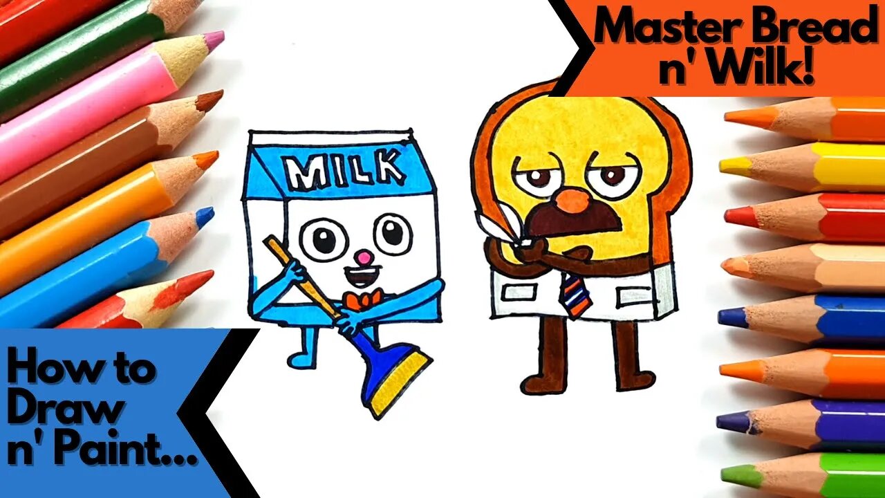 How to draw and paint Master Bread and Wilk: Your Favorite Characters in Minutes