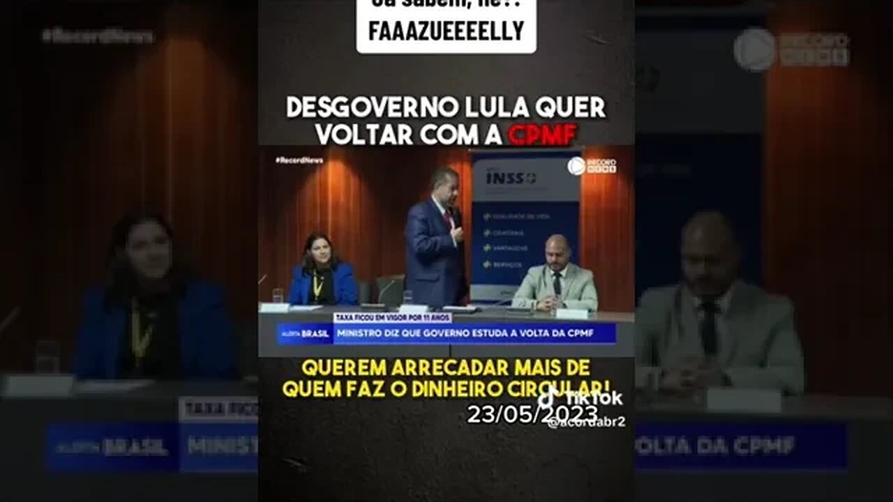 VOLTA DA CPMF? FAZOELE!!!