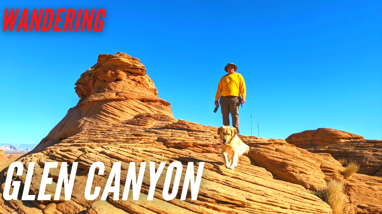 Getting Lost wandering and scrambling up rocks in Glen Canyon with a Golden Retriever!