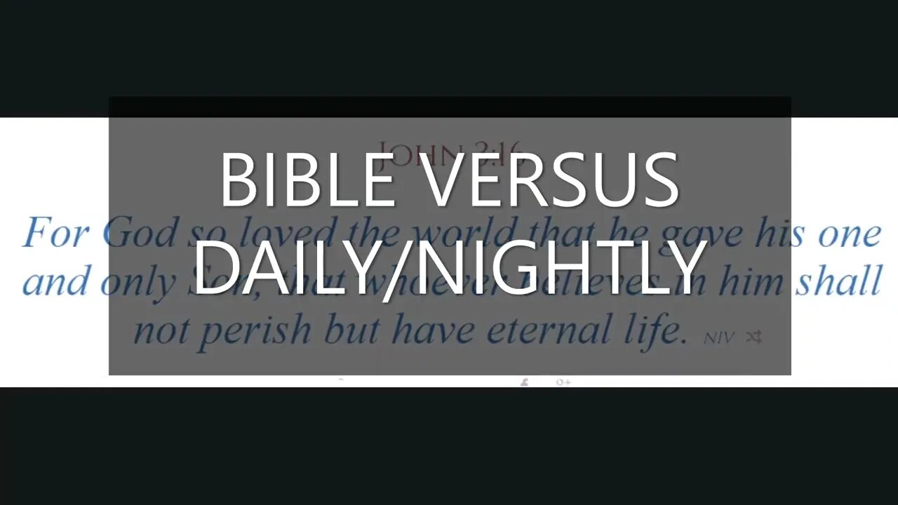 New CHANNEL BIBLE DAILY/NIGHTLY