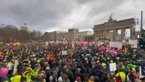 Farmers protest happening right now in Berlin.