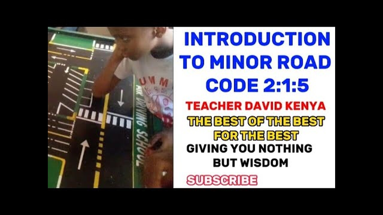 LESSON 2 - INTRODUCTION TO MINOR ROAD CODE OPTIONS (2:1:5)