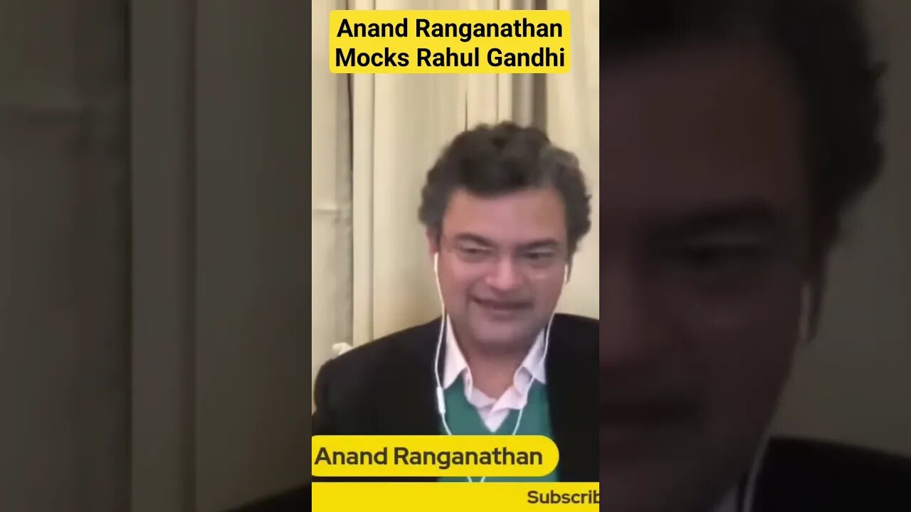 Anand Ranganathan Mocks Rahul Gandhi #shorts #ytshorts