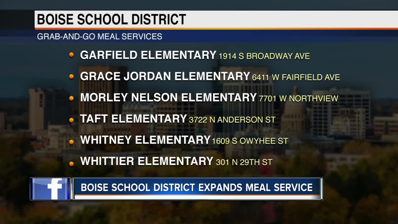 Boise School District expanding sack meals starting March 30
