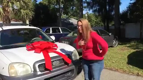 Couple donates SUV to homeless mother in Stuart