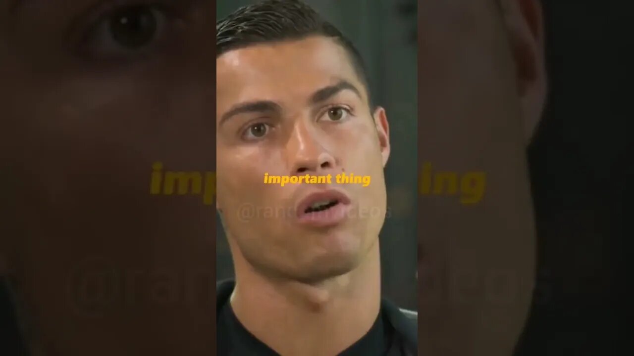 The most important thing by Ronaldo #shorts