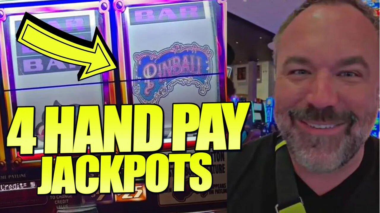 4 Hand Pay Jackpots & $75/Spins ONLY on PINBALL!!