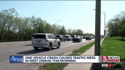 Massive traffic backups in West Omaha Friday