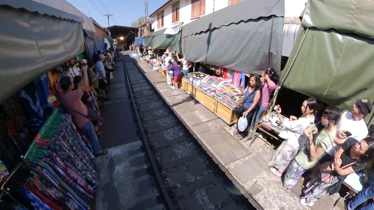 Maeklong Market Train Thailand