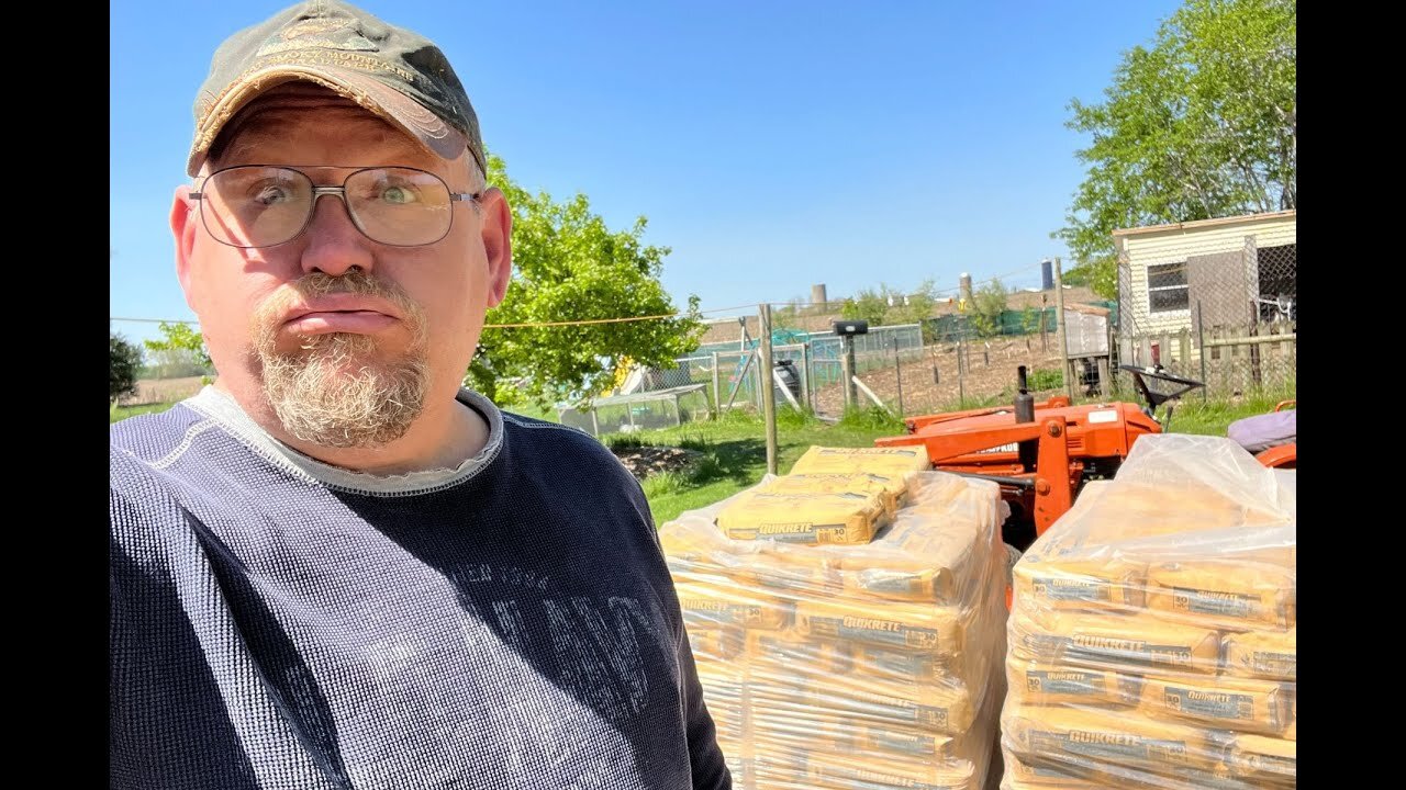 Concrete Pad for our First Mini-Barn using the DRY POUR METHOD.