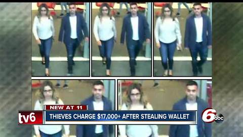 Thieves charge $17k after stealing woman's wallet from restaurant