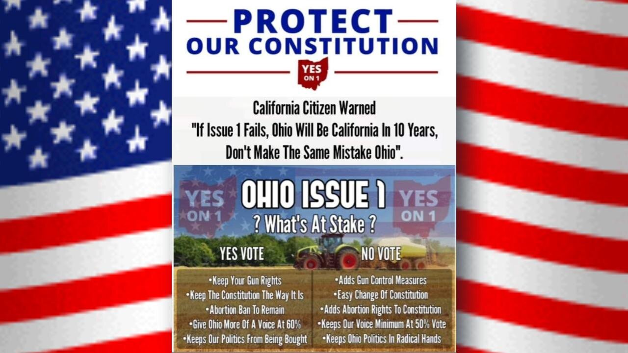 VOTE "YES" ON ISSUE #1 TO PROTECT THE CONSTITUTION AND THE REPUBLIC!