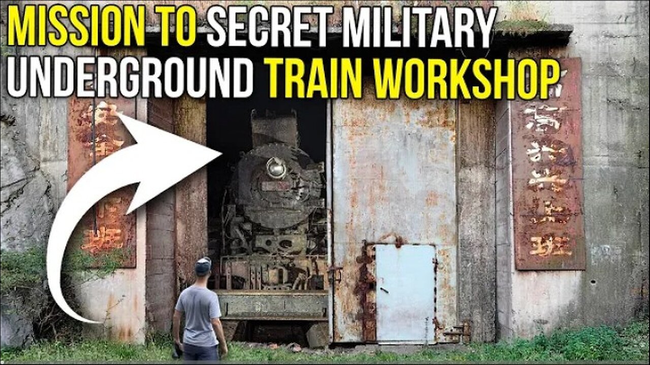 Exploring a secret military underground train workshop