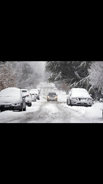 The beginning of the snow in the USA