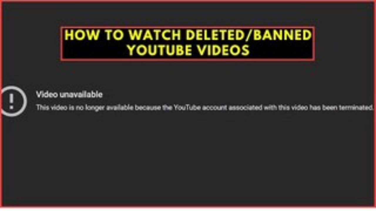 Recovering Banned or Removed Youtube Links
