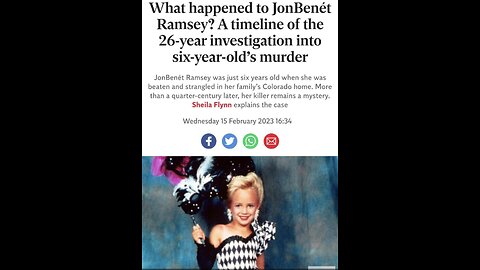 JonBenet Ramsey's death was a satanic ritual on the 25th of December