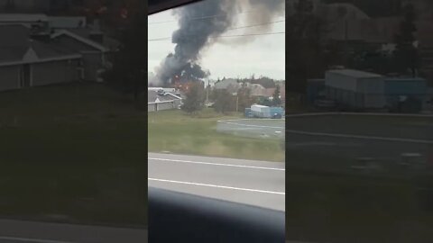 Large Fire Post Hurricane Fiona