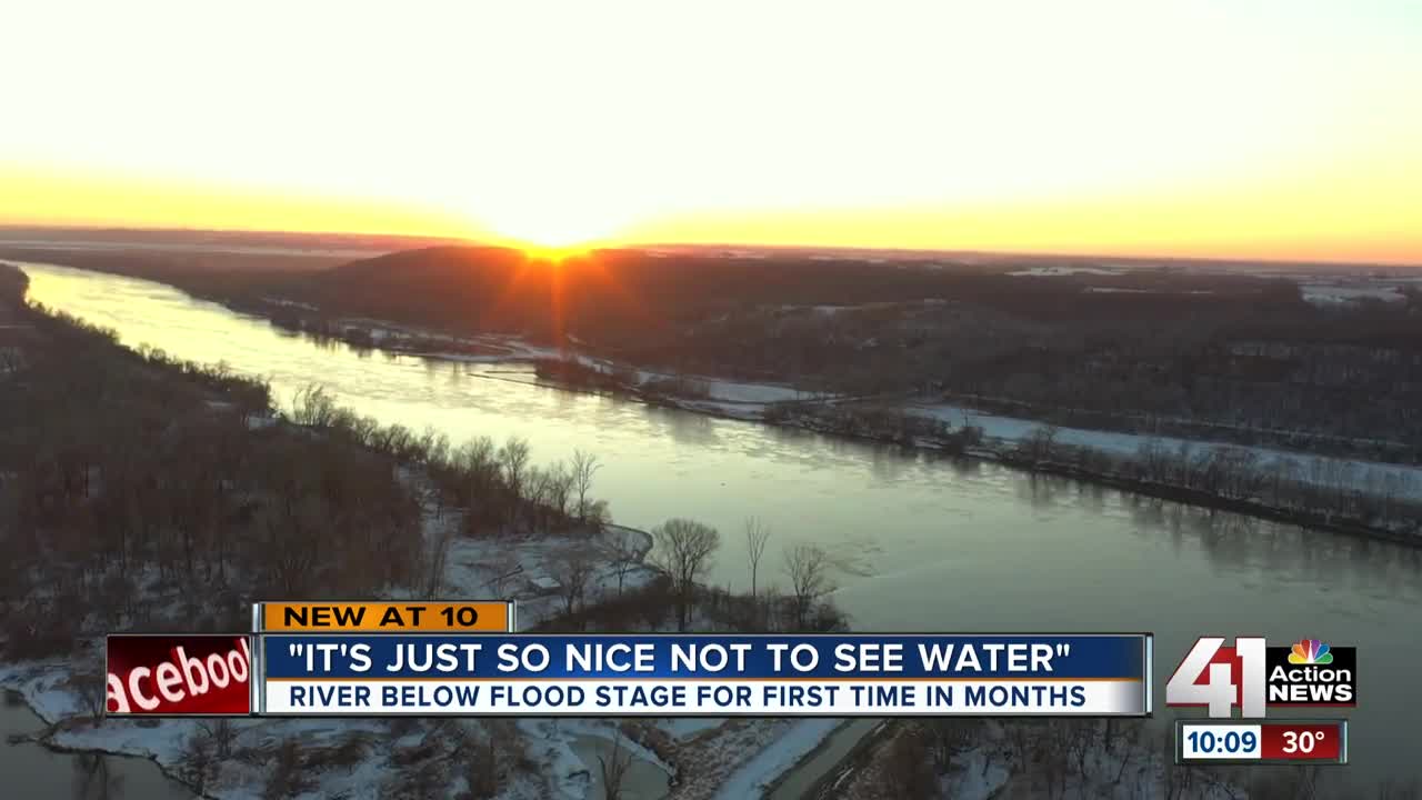 After record 279 consecutive days, Missouri River falls below flood stage