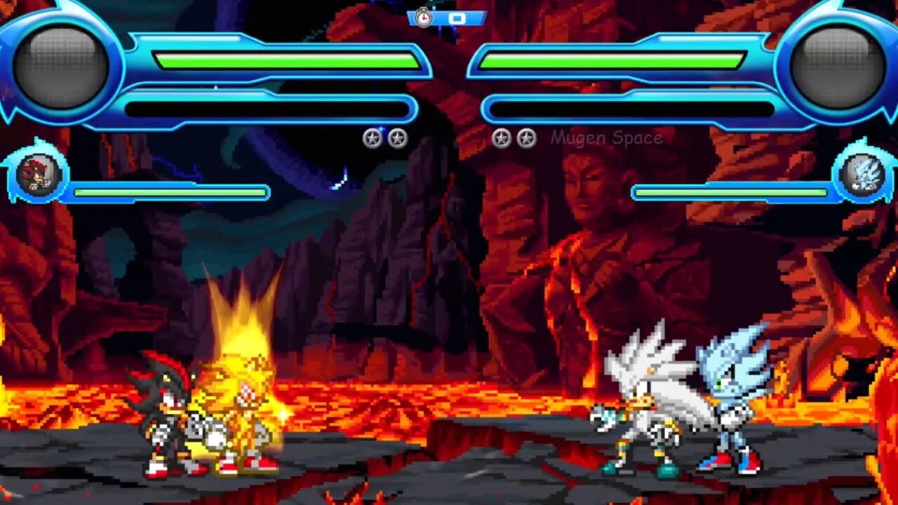 Fleetway Sonic & Shadow VS Silver Sonic & Nazo Sonic I Sonic Colors Ultimate Mugen