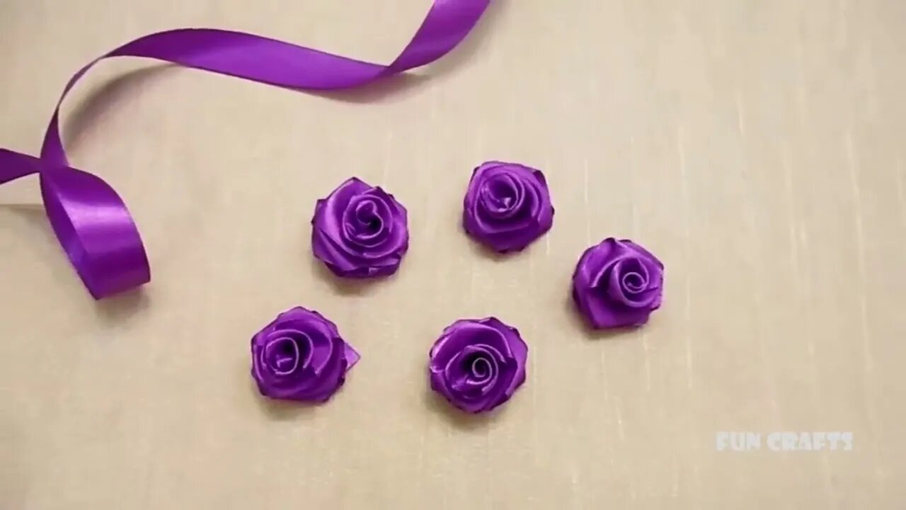 DIY Ribbon Flowers - How to Make Ribbon Roses