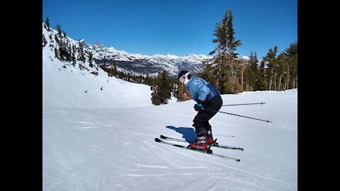 Mammoth Skiing Over the Edge