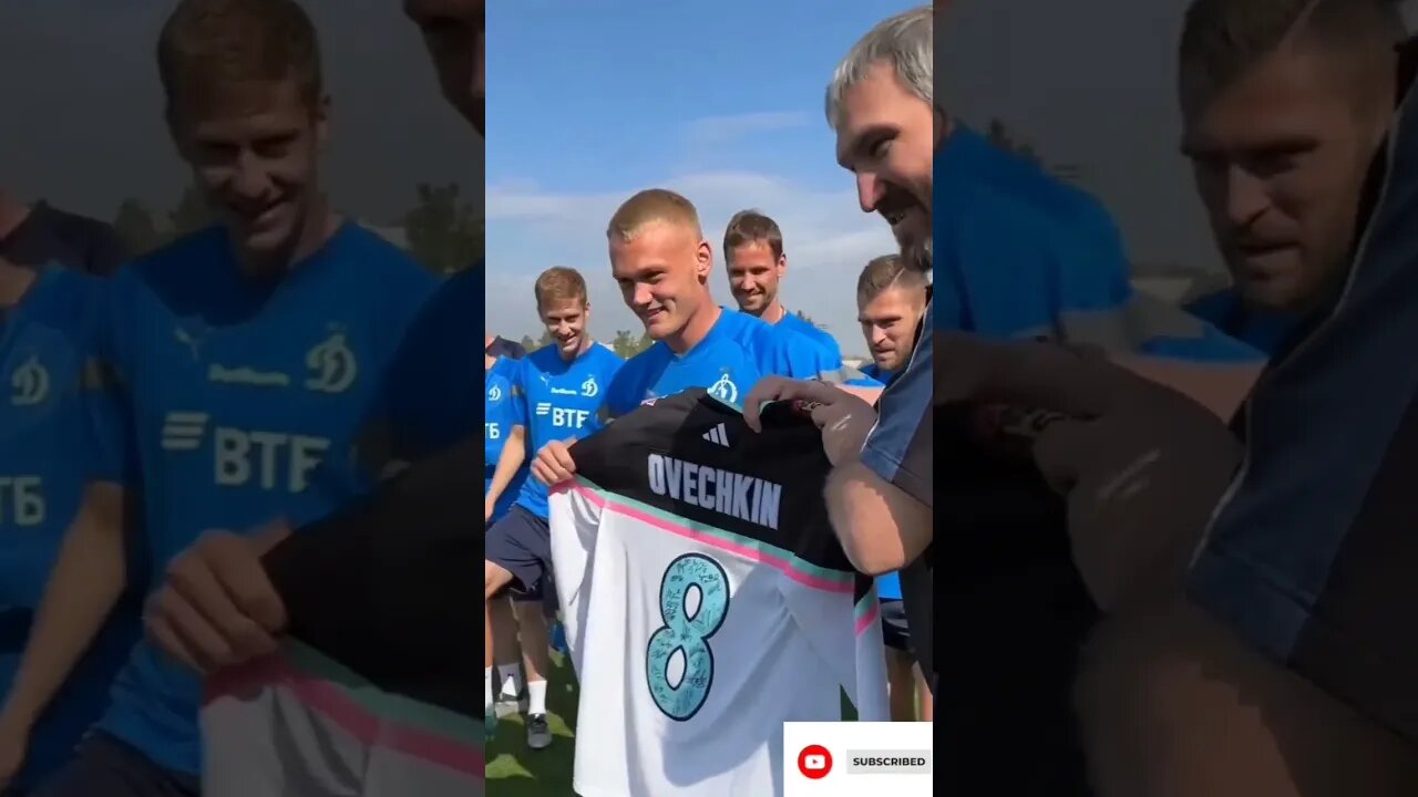 Овечкин подарил Арсену Захаряну клюшку с автографом на 20-летие,Тюкавин получил джерси с Матча звезд