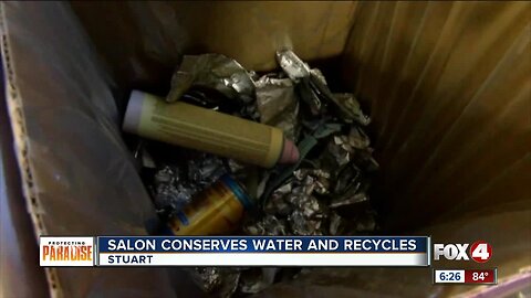 Salon conserves water and recycles