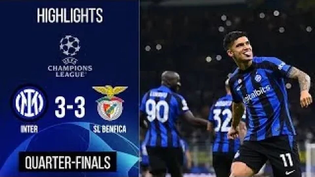 UEFA Champions League 2nd leg Inter Milan 3-3 Benfica (Agg 5-3)