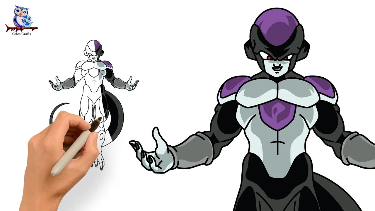 How to Draw Black Frieza Dragon Ball Z - Step by Step