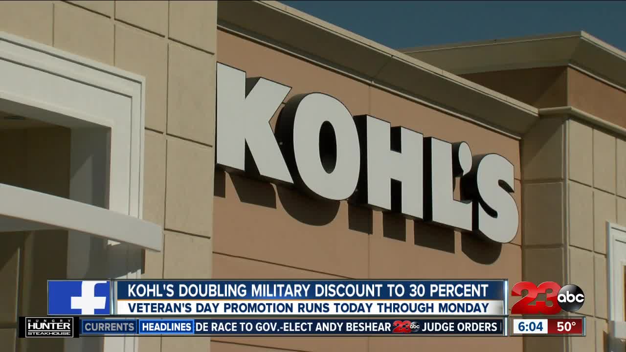 Kohl's Doubling Military Discount to 30 Percent