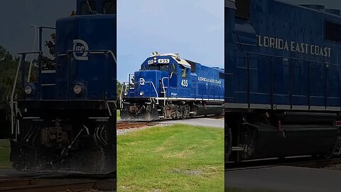 FEC-105 returning north at Daytona Beach Golf Club August 6 2023 #railfanrob #fec105