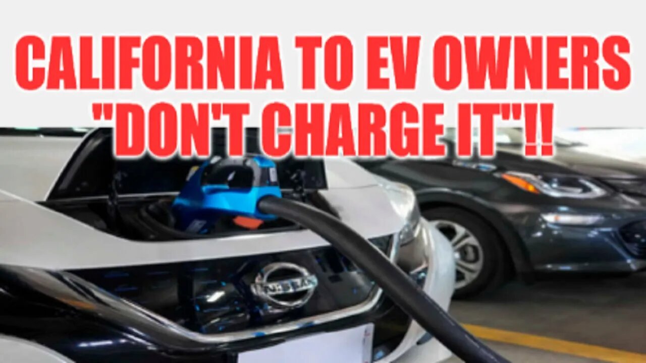 "DON'T CHARGE IT"! EV OWNERS IN TROUBLE, INVESTOR WARNS TRAGEDY IS ALMOST HERE, COLLAPSE