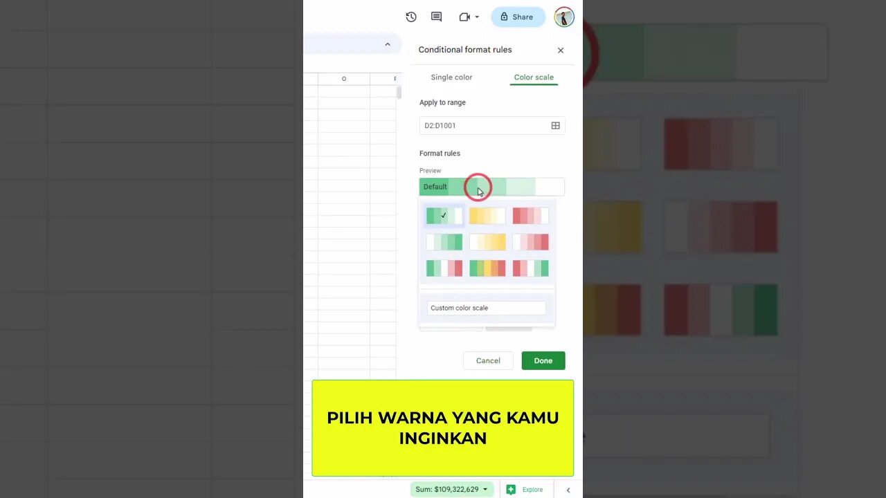 Conditional Formatting - Google Sheets Tips & Tricks #belajaronline #googlesheets