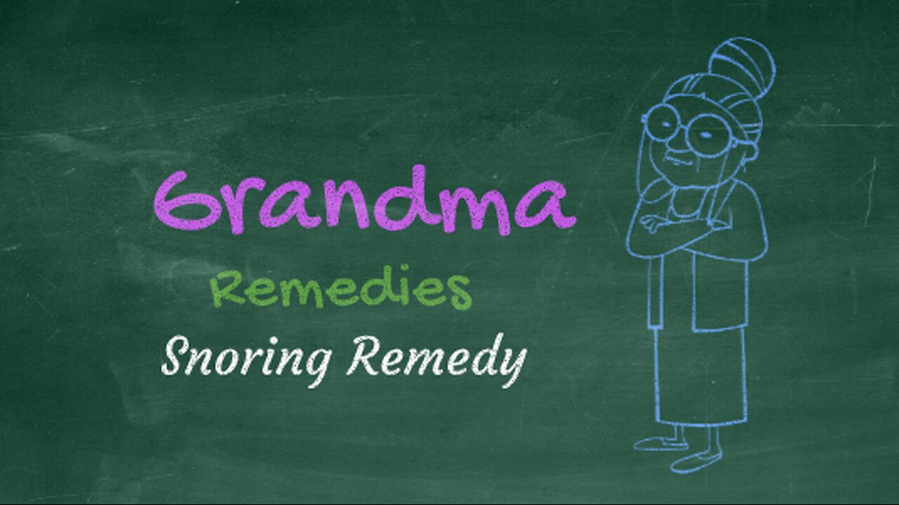 Grandma home remedy for snoring - stop snoring fast