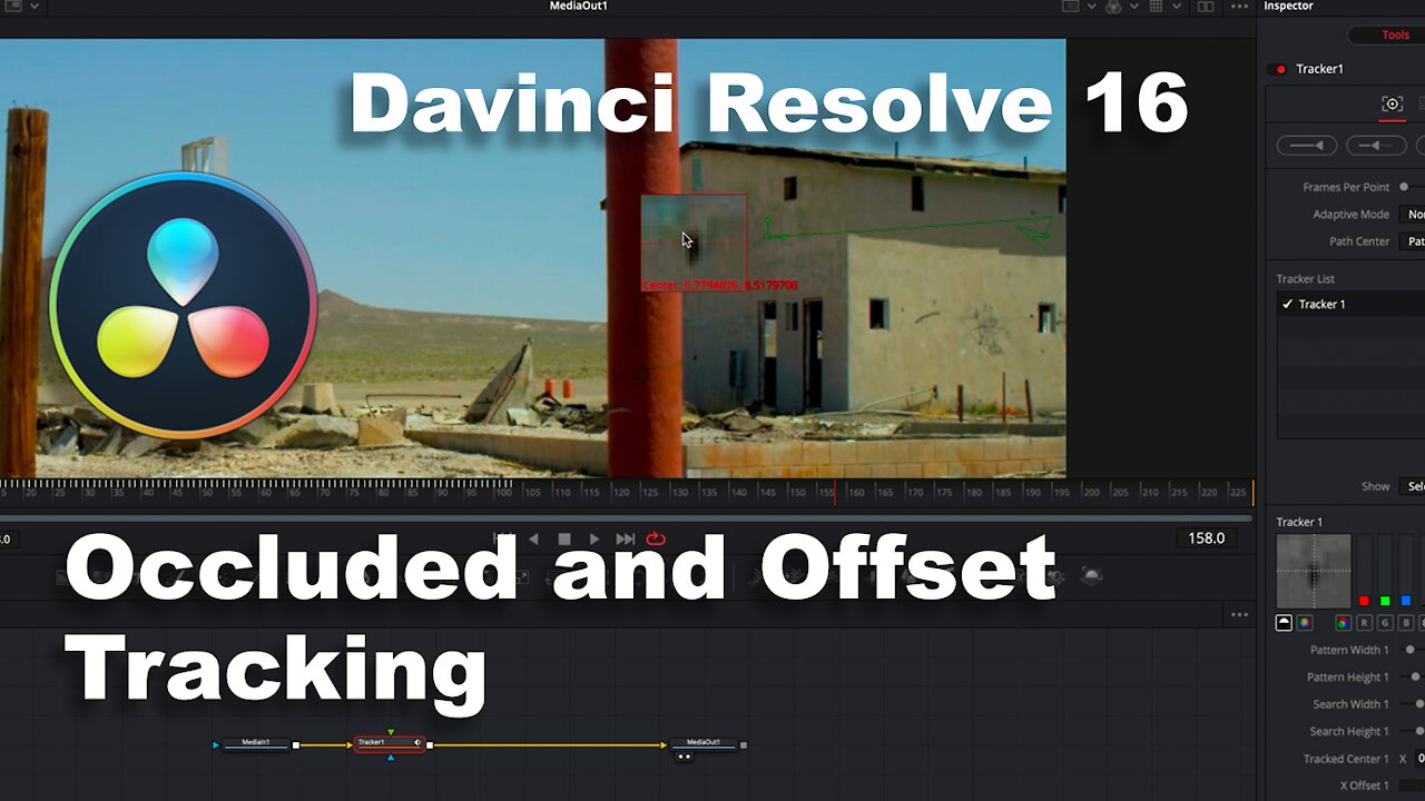 Davinci Resolve Fusion - Occluded and Offset Tracking