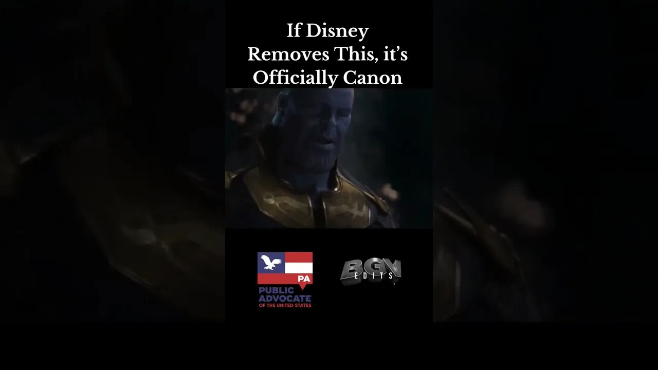 If Disney Strikes This, it's Officially Canon. Parody Warning #shorts #disney #marvel #thanos #canon