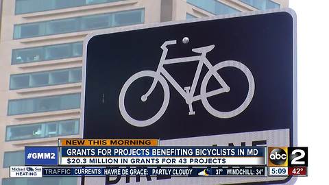 $20.3M to improve safety for bicyclists in Md.