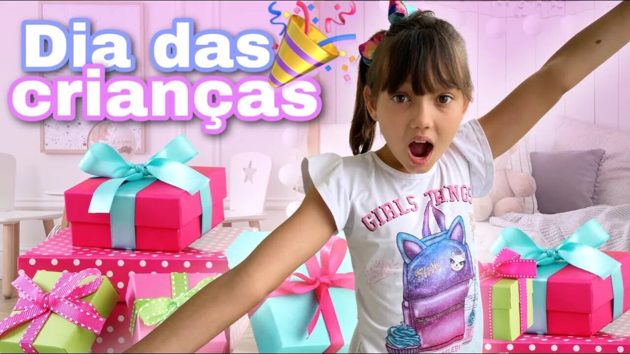 O QUE EU GANHEI DE DIA DAS CRIANÇAS 🎉 3 irmãs demais