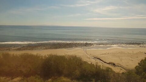 Viewing the Beach from the Amtrak Coast Starlight