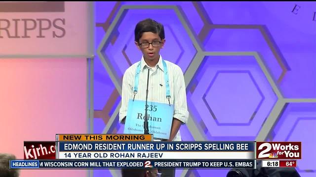 14-yo Edmond resident runner up in Spelling Bee